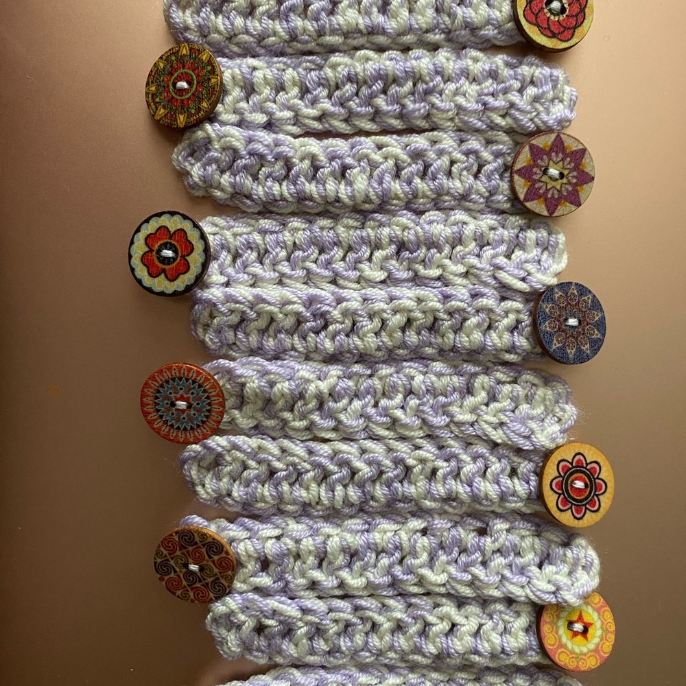 Waffle Stitch Crochet Tech Organizer Set – Cable Case & 10 Matching Cord Wraps